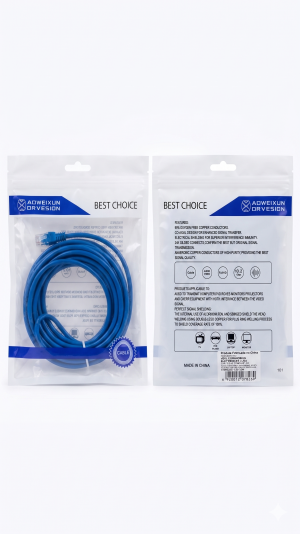 Cabo de Rede de Internet RJ45 Cat5e Montado – Alta Velocidade 5M