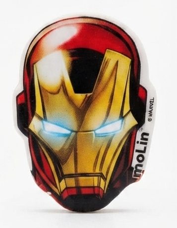 Borracha Escolar Molin Formato Capacete Iron Man – O Herói das Correções!