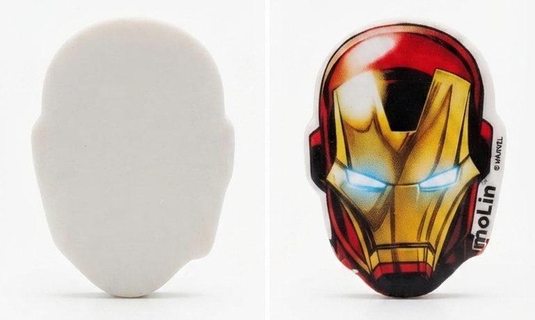 Borracha Escolar Molin Formato Capacete Iron Man – O Herói das Correções! - Imagem 2