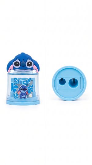 Apontador Duplo Escolar com Depósito Stitch – Azul