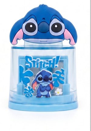 Apontador Duplo Escolar com Depósito Stitch – Azul