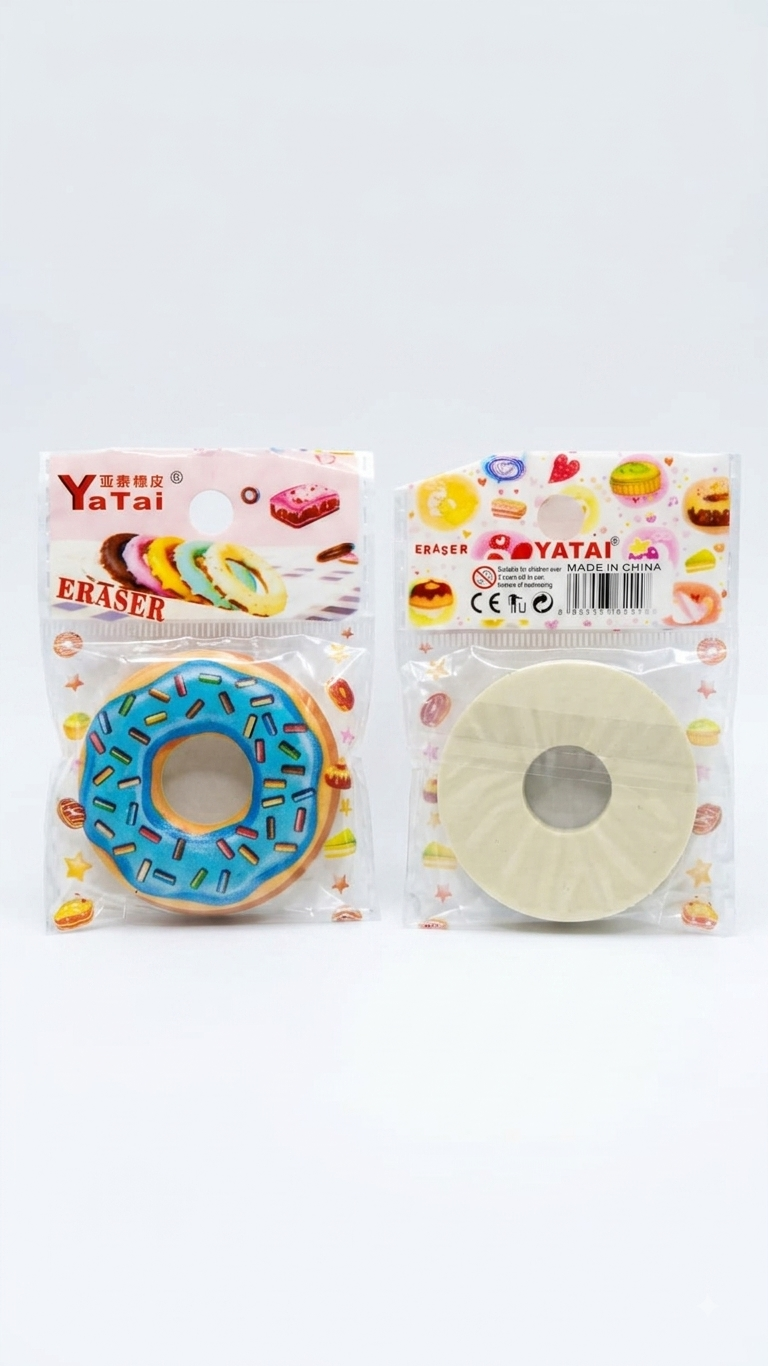 Borracha Escolar Fofa Formato Donut / Rosquinha - YaTai - Imagem 2