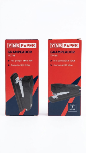 Grampeador de Mesa Médio Preto – Yin's Paper YP7798