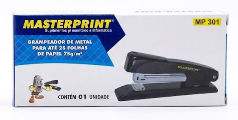 Grampeador de Metal para Até 25 Folhas Preto – Masterprint MP 301