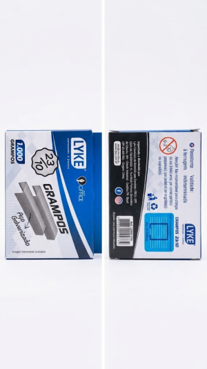 Grampos de Alta Capacidade 23/10 Aço Galvanizado 1.000 Unidades – Lyke