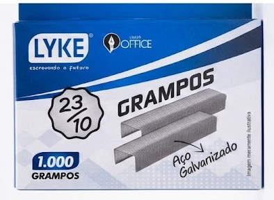 Grampos de Alta Capacidade 23/10 Aço Galvanizado 1.000 Unidades – Lyke