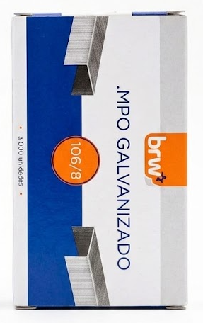 Grampos para Grampeador 106/8 Aço Galvanizado 3.000 Unidades – BRW