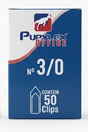 Caixa de Clips N° 3/0 – 50 Unidades – Pupylex Office