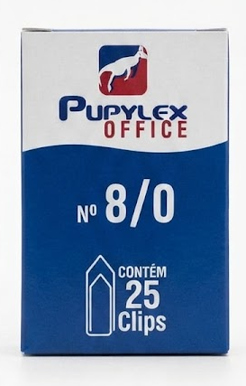 Caixa de Clips N° 8/0 – 25 Unidades – Pupylex Office