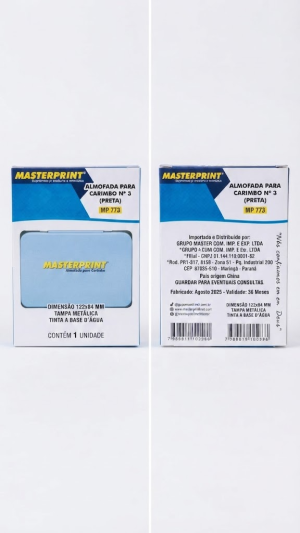 Almofada para Carimbo N° 3 (Preta) – Masterprint MP 773