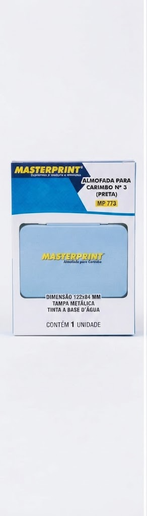Almofada para Carimbo N° 3 (Preta) – Masterprint MP 773