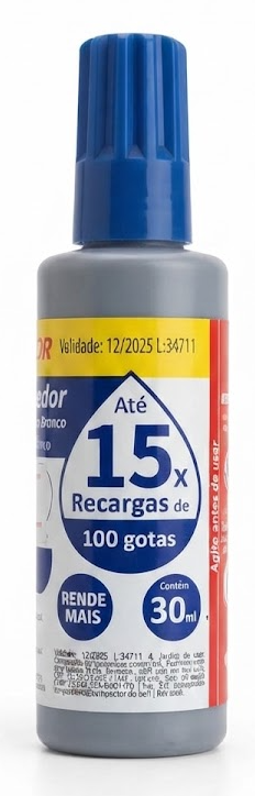 Reabastecedor / Tinta para Marcador de Quadro Branco Compactor 30ml – Azul