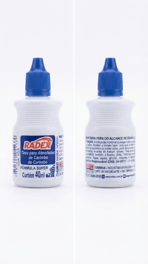 Tinta Líquida para Almofadas de Carimbo RADEX – Azul, 40ml