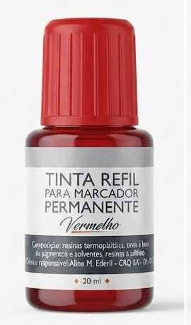 Tinta Refil para Marcador Permanente 20ml – Vermelho