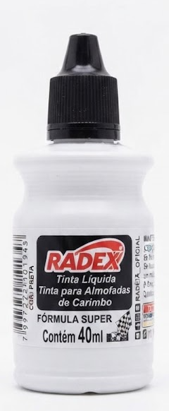 Tinta Líquida para Almofadas de Carimbo Radex – 40ml