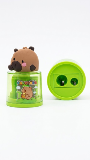 Apontador Duplo Escolar com Depósito Capivara