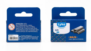 Grampos para Grampeador 26/6 Aço Galvanizado – Lyke