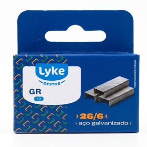 Grampos para Grampeador 26/6 Aço Galvanizado – Lyke