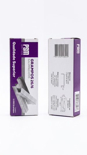 Grampos para Grampeador 26/6 Aço Galvanizado 5.000 Unidades – PSM Office