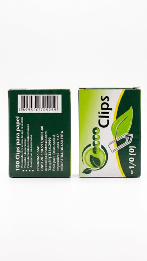 Clips para Papel Nº 1/0 Caixa com 100 Unidades – Ecco Clips