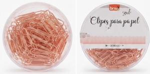 Pote de Clips Rose Gold – 200 Unidades – Linha Soul BRW