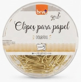 Pote de Clips Dourados – 200 Unidades – Linha Soul BRW