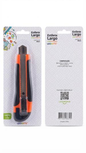 Estilete Largo Emborrachado 18mm – LeoArte