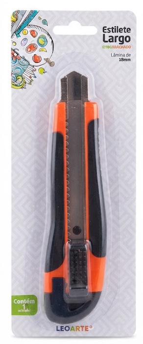 Estilete Largo Emborrachado 18mm – LeoArte