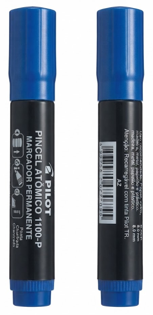 Pincel Atômico Permanente 1100-P Pilot – Ponta Chanfrada Azul