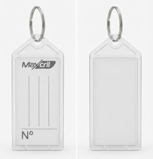 Chaveiro Identificador Maxcril – Transparente