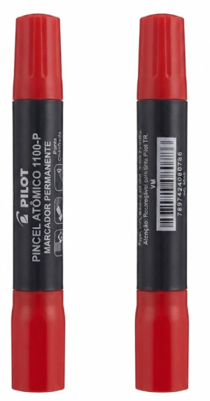 Pincel Atômico Permanente 1100-P Pilot – Ponta Chanfrada Vermelho