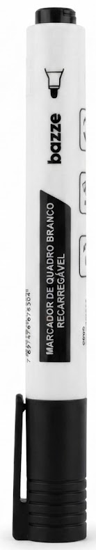 Marcador para Quadro Branco Bazze – Preto (Recarregável)